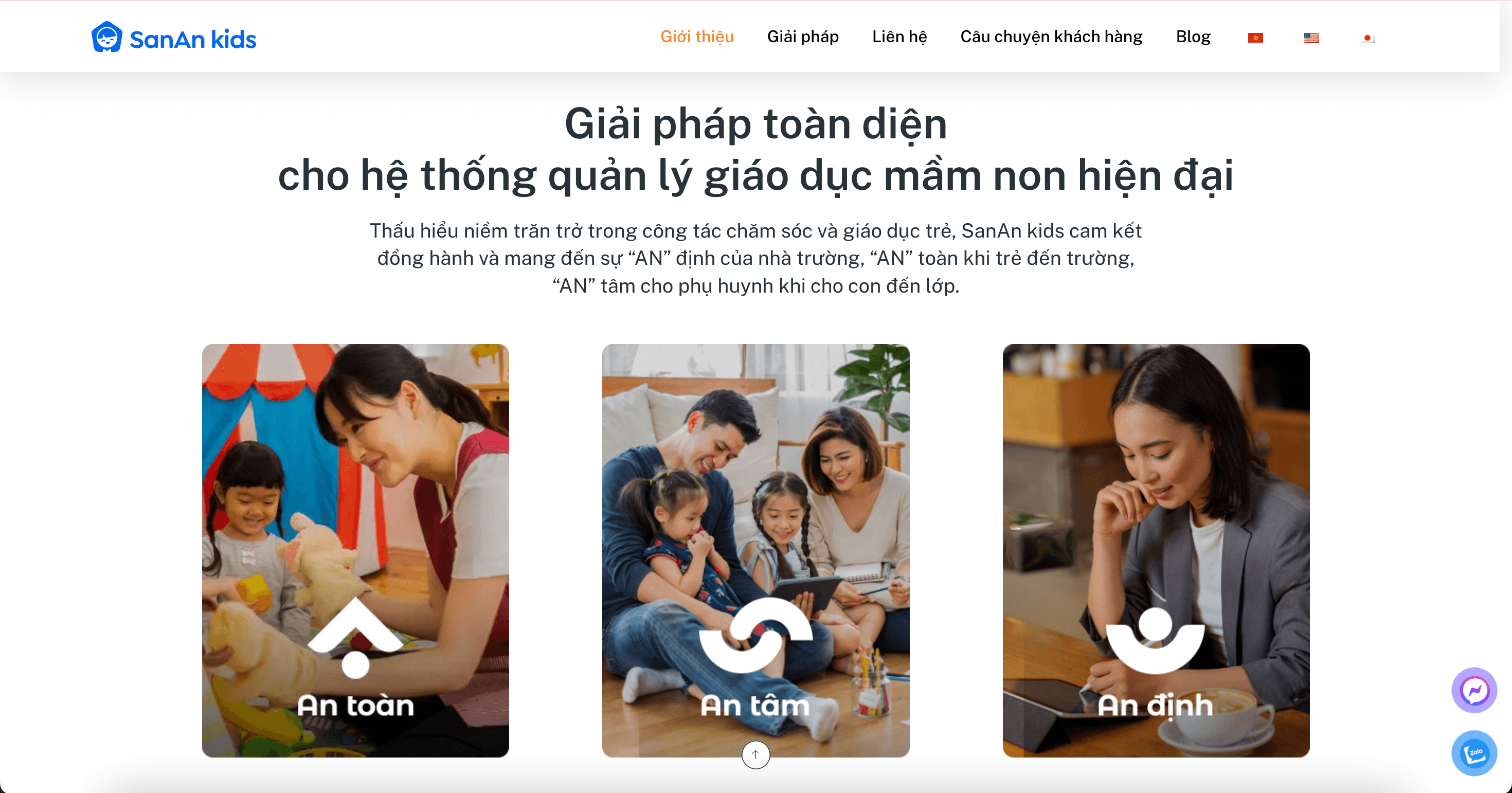 Sanan Kids website